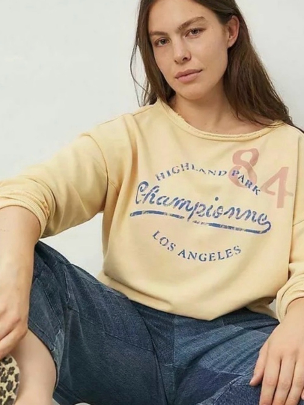 Maeve by Anthropologie Graphic Sweatshirt Highland Park L.A. XS